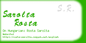 sarolta rosta business card